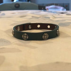 Stella and Dot Teal Leather Bracelet